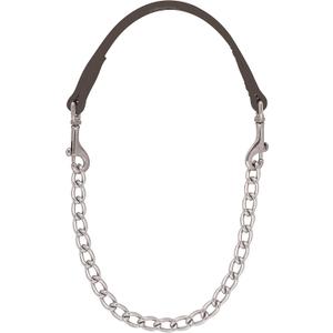 Weaver Leather Brahma Webb Goat Collar, Nickel Plated Chain (Brown)