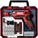 SKIL Rechargeable 4V Cordless Pistol Grip Screwdriver with 42pcs Bit Set, USB Charger and Carrying Case - SD5618-03