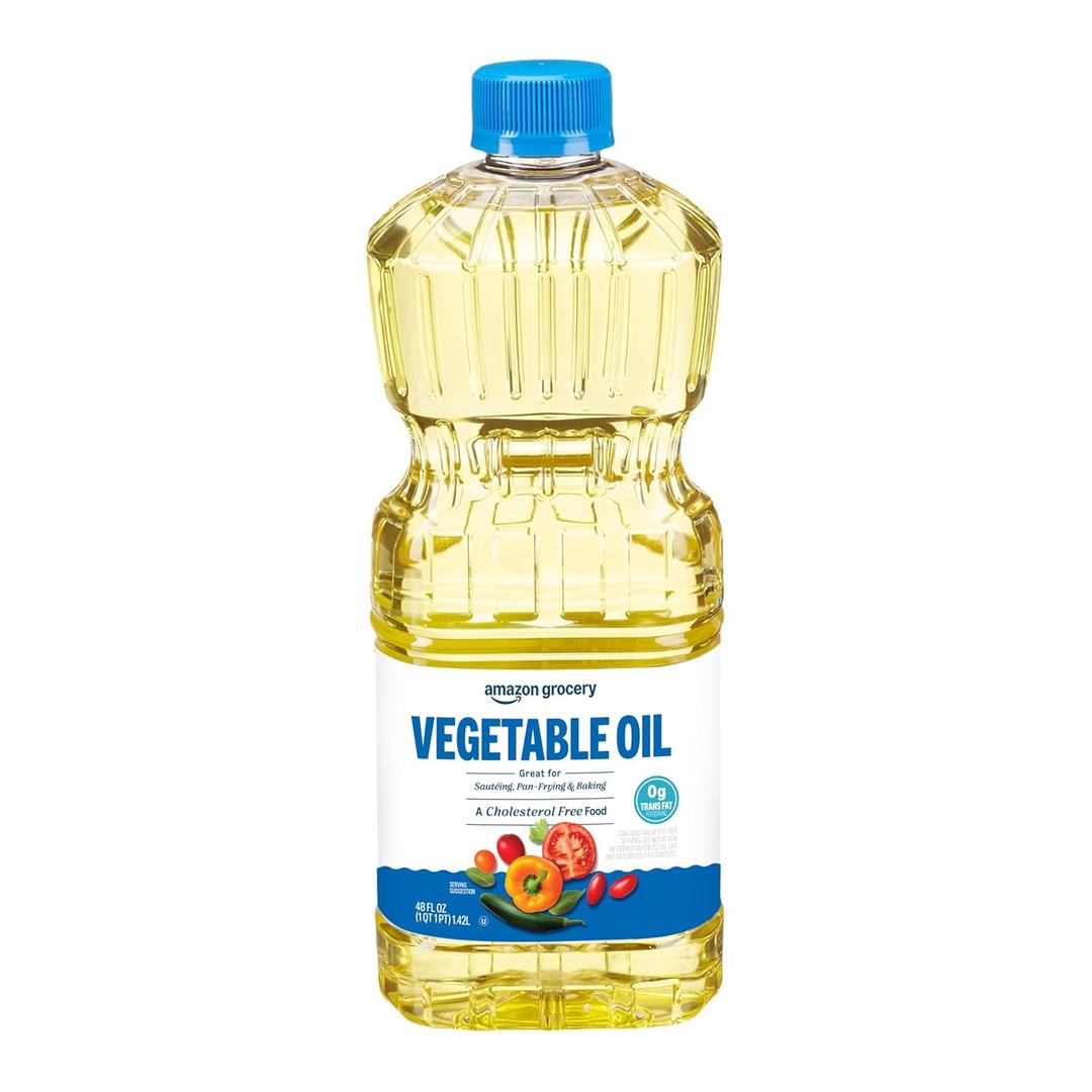 2 x Amazon Grocery, Vegetable Oil, 48 Fl Oz (EXP 05/12/27)