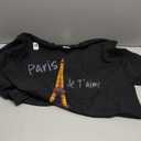 Eiffel Tower Paris French Vintage I Love Paris France T-Shirt (Small, Black)