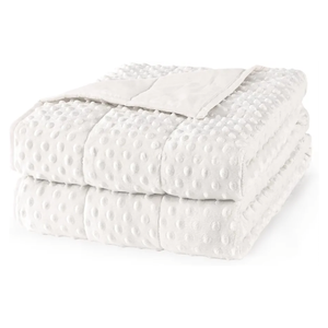 Mr. Sandman Weighted Blanket for Adults, Heavy Blanket for Woman,Man Sleeping/Calm, Soft and Cozy Weighted Throw Blankets, Machine Washable, 60 x 80in, 20 lbs, White