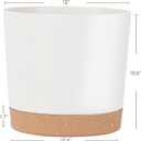 kubvici Plant Pots for Indoor Plants, 2 Pack 12 Inch Pots for Plants, Lightweight Large White Planters for Indoor Outdoor, Big Plastic Plant Pot Flower Pot with Drainage (12 White)