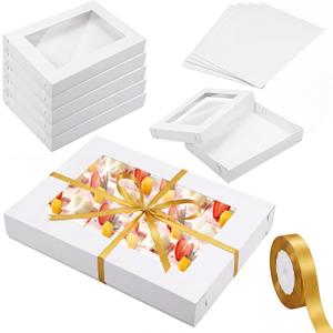 5 Set 26x18x4 Heavy Duty Corrugated Full Sheet Cake Box, Gold, 26 x 18.5 x 4 inches
