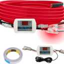 OEBLD Heat Tape for Water Pipes 12FT, Replaceable Smart Thermostat for Pipe Freeze Protection, Self-Regulating Roof Deicing Cable for Metal and Plastic Home Pipes, 110-120V