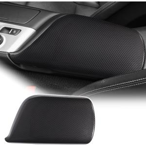 Car Center Console Pad for Chevrolet Corvette C7 2014-2019 Car Armrest Cover Leather Cushion Waterproof Car Armrest Seat Box Protector Accessories (ABS-Carbon Fiber)