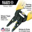 Klein Tools 11045 Wire Stripper/Cutter (10-18 AWG Solid), Made in USA