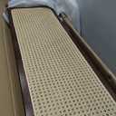 Bamboo Shoe Rack Bench with Rattan Seat, 3-Tier Shoe Storage Bench, Entryway Bench for Hallway,Walnut 39.4 inches