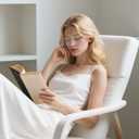 Blue Light Blocking Glasses for Women Men 99% Anti Eyestrain Computer Glasses Metal Frame Screen Protection