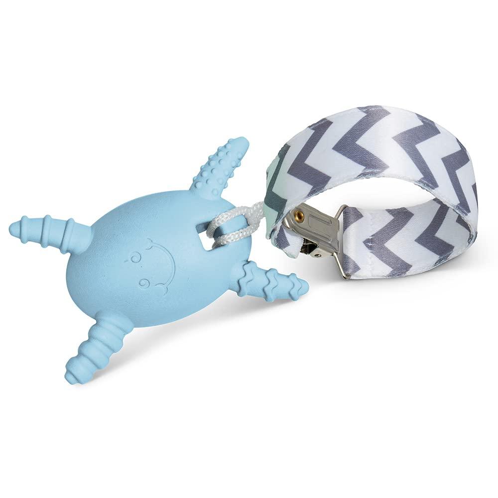 The Official Molar Magician Baby Teether - Freezable Molar Teething Toy for Baby, Infant & Toddler - Made in The USA - Sensory Toy 3-12, up to 18 Months, Blue (Single)