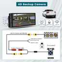 Hikity 6.9 Inch Car Stereo with Wireless Carplay Android Auto Single Din Touchscreen Car Radio with Bluetooth 5.0 Mirror Link FM EQ SWC, Car Audio Receiver with MIC Backup Camera