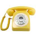 Sangyn Retro Landline Telephone Classic Vintage Corded Phone Old Fashioned Dial Button Desk Phone with Redial Function for Home Office, Yellow