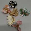 WILLBOND 6 Pieces Medium Hair Claw Clips for Thin Hair 2.6 Inch Tortoise Shell Clip Banana Jaw Hairpin French Style Barrettes Head Accessories for Women Girls(Elegant Patterns)