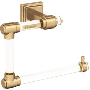 Amerock BH36062CCZ | Clear/Champagne Bronze Towel Ring | 5-7/16 in (138 mm) Length Towel Holder | Glacio | Hand Towel Holder for Bathroom Wall | Small Kitchen | Bath Accessories