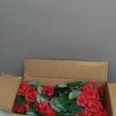 Hananona 12 Pcs Artificial Geranium Flowers for Outdoors Geranium Silk Red Flowers Outdoor UV Resistant Garden Plants Faux Flower for Christmas Home Kitchen Table Centerpieces Decor (12, Red)