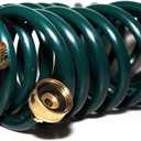 Lightweight EVA Recoil Garden Hose: Retractable Coil Water Hoses with 3/4" GHT Solid Brass Fittings - Corrosion Resistant for Outdoor Lawn Boat (25FT, Green)