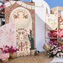 MEHOFOND 5x7ft Beige Cielito Lindo Baby Shower Backdrop Mexican Fiesta Cielito Lindo Baby Shower Party Decorations Vertical Photography Background Wedding Birthday Banner Photo Supplies