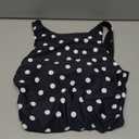 SUUKSESS Women One Piece Ruched Swimsuit Tummy Control Backless Bathing Suit (Medium, Black White Polka Dots)