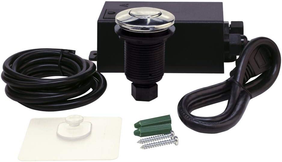 EZ-FLO Garbage Disposal Air Switch Kit, Sink Top Disposer for Island Installation, Short Polished Chrome Button, 86725