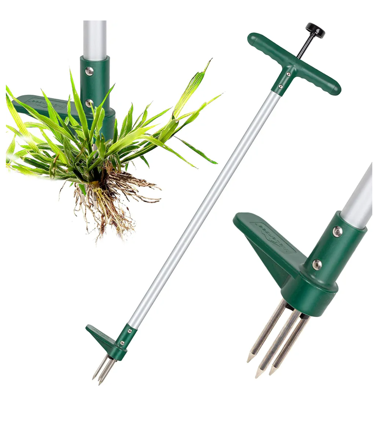 Walensee Weed Puller, Stand Up Weeder Hand Tool, Long Handle Garden Weeding Tool with 3 Claws, Hand Weed Hound Weed Puller for Dandelion, Standup Weed Root Pulling Tool and Picker, Grabber (1 Pack)