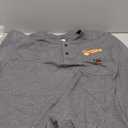 Wrangler Mens Long Sleeve Henley (XX-Large, Charcoal Gray)