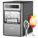 HiCOZY Ice Maker Countertop,Ice in 6 Mins, 24 lbs/Day, Portable & Compact Gift with Self-Cleaning,for Apartment/Under Cabinet/Kitchen/Office/Camping/RV/Home Bar Light Black