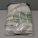 jinchan Boho Linen Blend Beige Farmhouse Curtains 84 Inch Length 2 Panels Set Blue Embroidered Leaf Living Room Ogee Geometry Drapes Light Filtering Curtains Grommet Blue on Flax