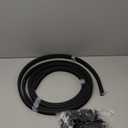 Lawei 5M/16.4FT Flexible Ceiling Curtain Track, Black ABS Metal, Curtain Rod with Mute Rollers, Room Divider