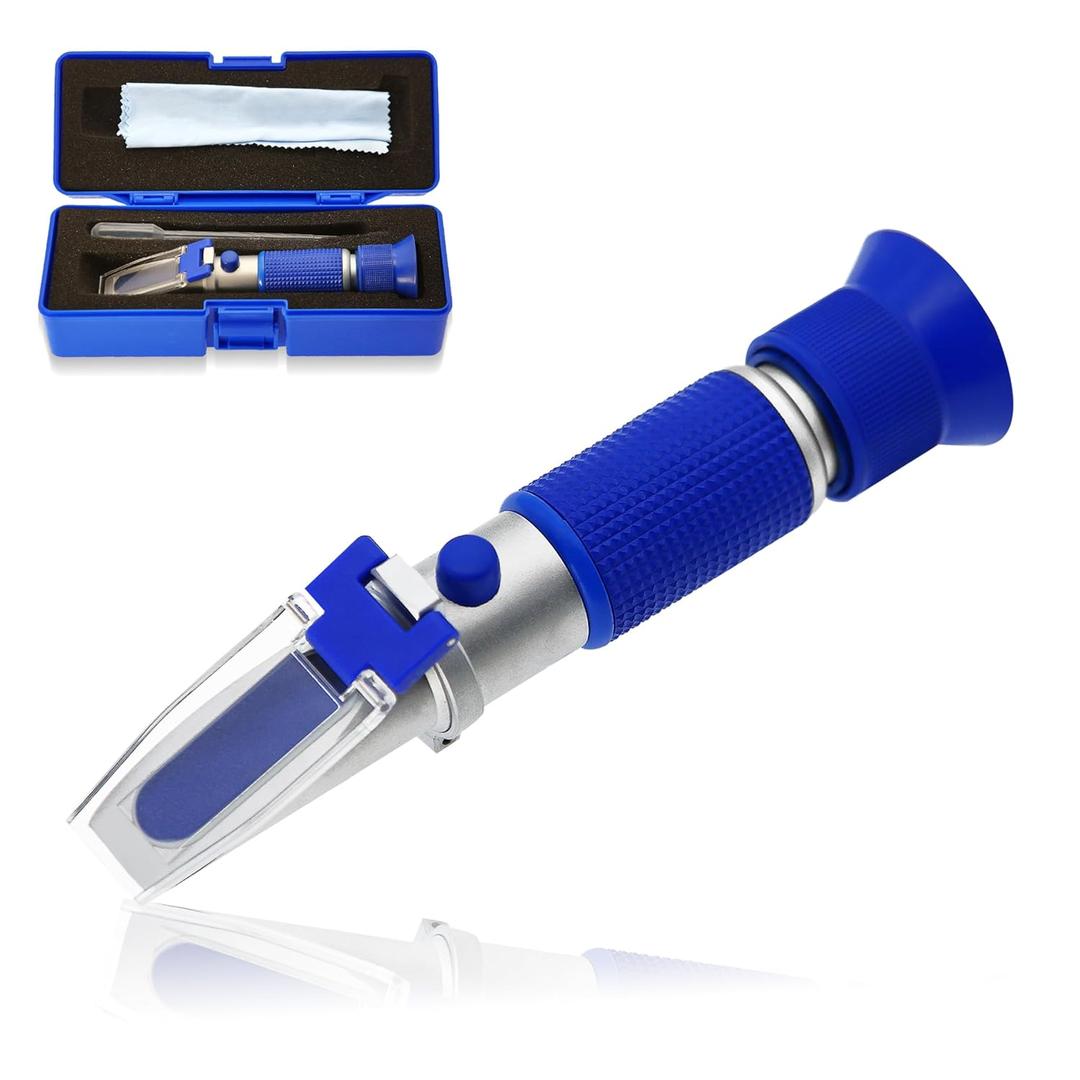 DEF Refractometer 0-40% AdBlue Diesel Exhaust Fluid Urea Concentration Refractometer Hand Held Refractometer with ATC for Automotive Diesel, Made of Copper Not Cheap Aluminum (Model AMR001)