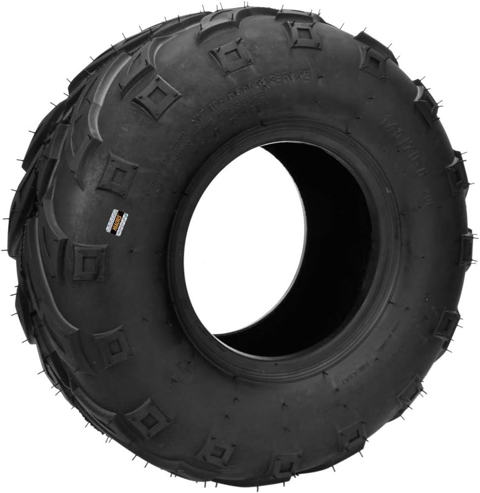 HIAORS 145/70-6 145 70-6 Tire Tubeless for Coleman CC100X CT100U Baja Dirt Bug Doodle Bug DB30 Monster Moto MMB80 MMB105 Motovox MBX10 MBX11 GMB100 RT100 Mini Bike Kazuma Roketa 110cc ATV Quad Go Kart