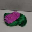 morvally Green Costume Wig with Scarf and False Eyelashes Short Green Wavy Wigs for Halloween Costume Emotion Anime Cosplay (Small Size)