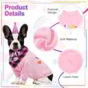 Dog Birthday Party Outfit Decoration Set Supplies - Birthday Bandana, Sweater & Party Hat Gift for Small, Medium & Extra Large Dogs Girl and Boy (Small, Birthday Pink)