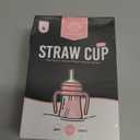 GROSMIMI Spill Proof no Spill Magic Sippy Cup with Straw with Handle for Baby and Toddlers, Customizable, PPSU, BPA Free 6 oz (Pink)