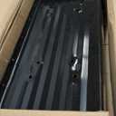 Brunswick Large, Steel, Post Mount Mailbox, Black with Brushed Nickel