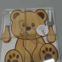 Ziliny 1 Set Baby Shower Prizes Bear Shaped Cheese Board with Cheese Knives and Forks Baby Shower Party Favors Gift Box for Wedding Bridal Birthday Gender Reveal Favor (Bamboo Color)