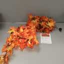 Thanksgiving Decorations for Home 9FT Plug in Thanksgiving Garland with Lights 50 Bulbs Maple Leaves Light, Connectable Fall Lights for Indoor Outdoor Harvest Thanksgivings Home Party Decorations