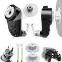 2PCS 24V RS555 35000RPM High-Speed Steel Gears Motor Gearbox for Power Wheels Kids Ride on Car Motor Upgrade,18V-24V Motor Conversion Kit,Coupler for Power Wheels Rubber Tire Upgrade Replacement Parts, 185mm/7.2in