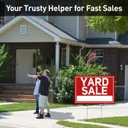 6 Pcs Yard Sale Signs with Stakes, 2-Pack Extra-Large Yard Sale Signs 24" x 16" and 4-Pack Arrow Sale Signs 17" x 6", Double-Sided Waterproof Yard Signs for Yard Sale Kit and Supplies
