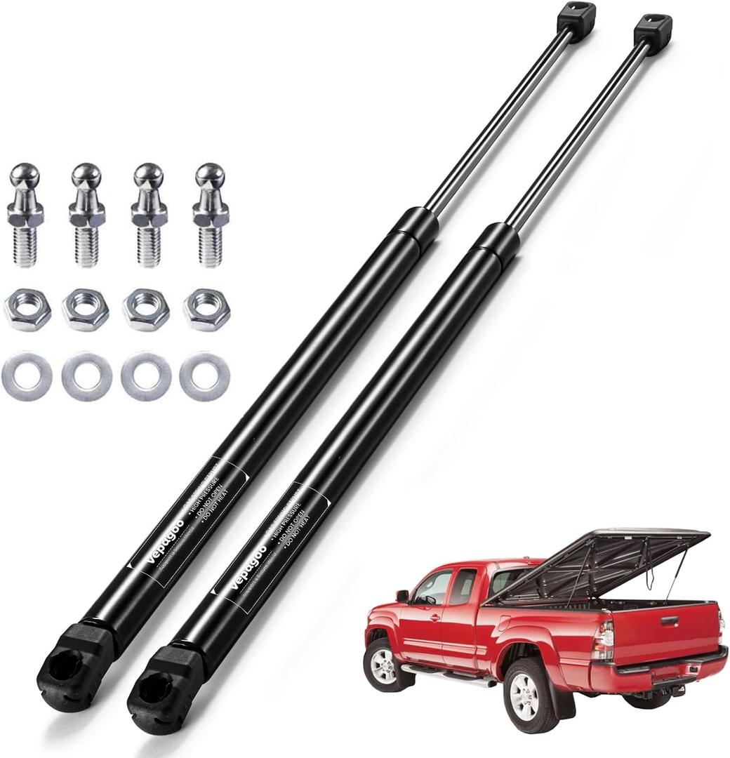 Vepagoo 27 inch 38Lb/169N Per Gas Struts Shock Lift Support for Truck Bed Cover Undercover Topper Pickup Tonneau Cover and Other Heavy Duty Application, 2pcs (1 Pair)