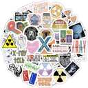 BulbaCraft 100Pcs Rad Tech Stickers, Radiology Stickers, Xray Tech Decals for Water Bottle and Laptop - Radiology Party Favors & Decorations, Waterproof Vinyl Medical Decals, Gifts for Women & Men
