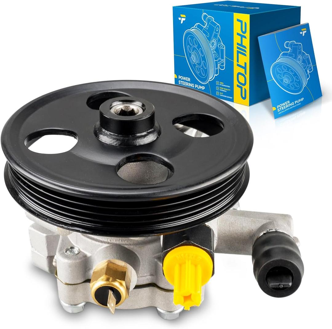 PHILTOP Power Steering Pump 20-1401 OE Replacement For Edge 2007 2008 2009 2010, MKZ 2007-2012, MKX 2007-2010, Fusion Sport 2010-2012, MKZ Base 2011 2012, 7H6Z3A696A, 7T4Z3A696A, Power Assist Pump