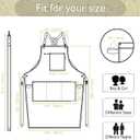 Kids Art Aprons for Painting, Gardening, Cooking, Multiple Pockets, Kids Smock for Boys & Girls, Waterproof (Age6-12) (Colorful Spots)