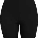 JOYBIK Women's 5" Plus Size High Waisted Boyshort Swim Board Shorts Swimsuits Bottoms Colorful Leopard, Black 2X, Pack of 2