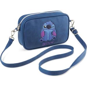 Disney Crossbody Bags for Girls, Teens, Faux Leather Girls Shoulder Bag for Travel, Cute Stuff, Gifts for Her (Blue Stitch)