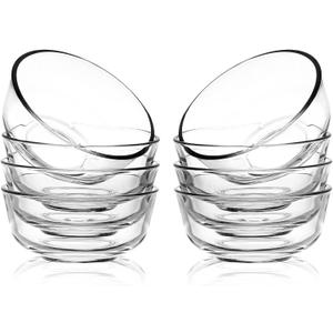 Sweejar Small Glass Bowls Set, 8 oz Prep Bowls for Cooking, 4 inch Bowls for Kitchen, Dessert Bowls for Ice Cream, Serving Bowls for Dipping, 10 pack