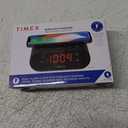 Timex Alarm Clock with Wireless Charging Station - Black (TW300)