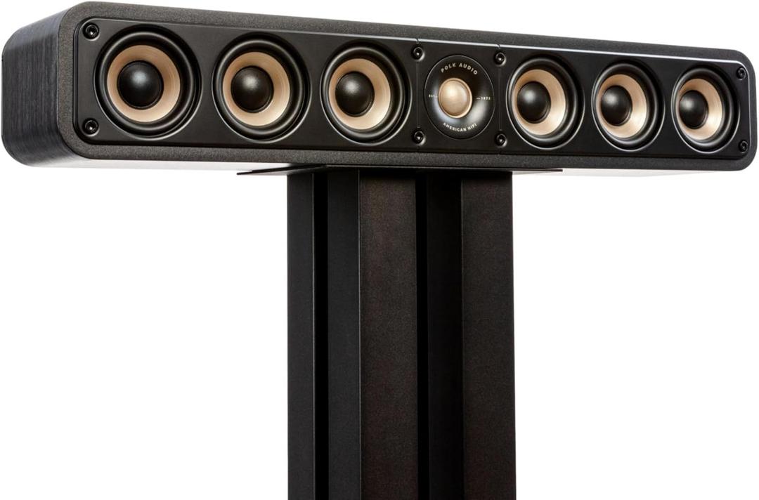 Polk Signature Elite ES35 Slim Center Channel Speaker - Hi-Res Audio Certified, Dolby Atmos & DTS:X Compatible, 1" Tweeter & (6) 3" Woofers, Dual Power Port for Effortless Bass, Stunning Black