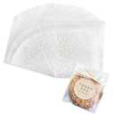 Zezzxu 200 Self Adhesive Cookie Bags, 5.5 x 5.5 Inches White Polka Dot Cellophane Treat Bags for Packaging, Gift Giving