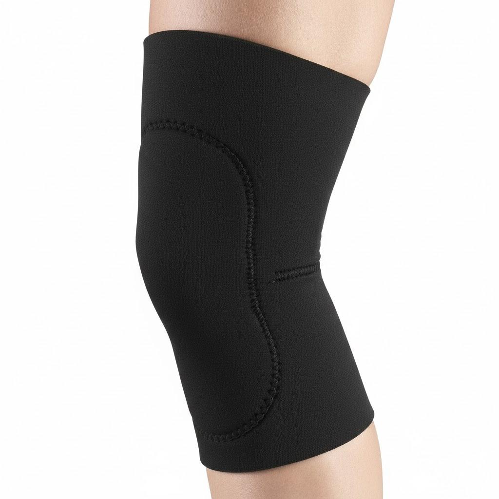 OTC Knee Support, Oval Pad, Slip-on Sleeve, Neoprene, Small (Black)