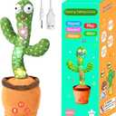 Rechargeable Baby Toys 3-6 6-12 12-18 Months Dancing Talking Cactus, Toddler Boys Girls Gifts for 2 3 4 5 6 7 8 9 10 Month Old Baby Toy Singing Mimicking Recording Repeating and 120 English Songs