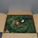 WBHome Pre-lit 9 Feet/108 Inch Christmas Garland, Rose Gold Lighted Garland with 50 LED Lights for Indoor Outdoor Xmas Decor Holiday Decorations, Battery Operated (Batteries NOT Included)